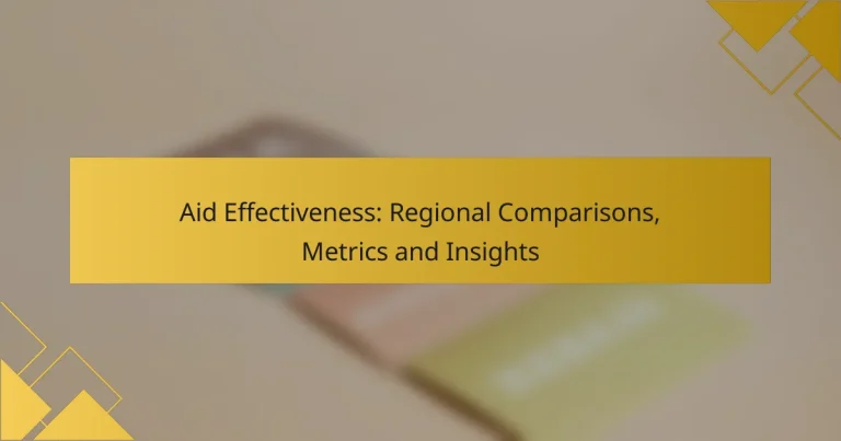 Aid Effectiveness: Regional Comparisons, Metrics and Insights